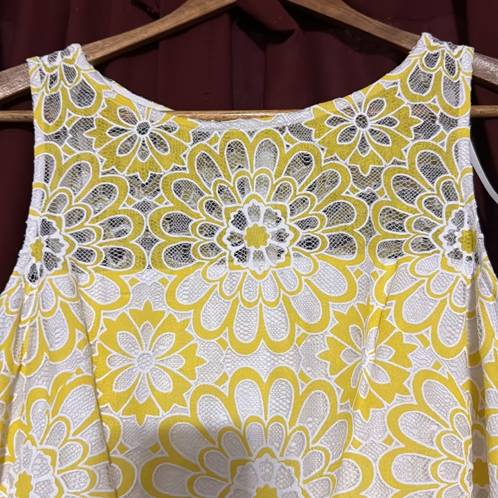 Brand new, Eliza J yellow and white lace dress size 6p summer dress - Picture 4 of 6